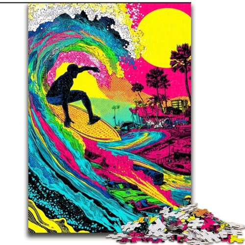 Puzzle 1000 Teile für Erwachsene, Surf-Graffiti, Spiele, Spielzeug, Geschenk, einzigartige Geburtstags- und Geschenkideen für Kinder ab 14 Jahren (Größe 50x75cm) von MrChunlong