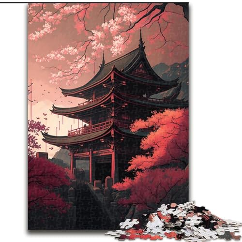 Puzzle 1000 Teile für Erwachsene, Tempel-Puzzle im japanischen Stil aus Holz, Spaß für zu Hause, Geburtstagsgeschenk, Reisegeschenke, 1000 Stück(50x75cm) von MrChunlong