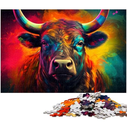 Puzzle 1000 Teile für Erwachsene, Tier-Büffel-Puzzle aus Holz, Denkspiel, interaktives Familienspiel, geeignet für Kinder ab 14 Jahren, 50x75cm/19,68x29,52 Zoll Puzzle 1000 Teile für Erwachsene, Tier-Büffel-Puzzle aus Holz, Denkspiel, interaktives Familienspiel, geeignet für Kinder ab 14 Jahren, 50x75cm/19,68x29,52 Zoll von MrChunlong