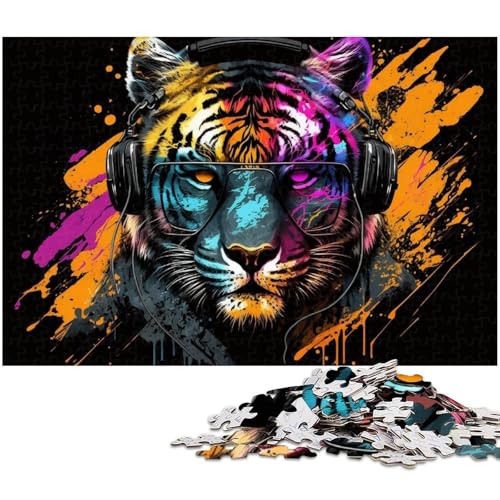 Puzzle 1000 Teile für Erwachsene, Tiger-Holzpuzzle, ideal für Verliebte, perfektes Weihnachts-, Neujahrs- und Valentinstagsgeschenk, 50x75cm/19,68x29,52 Zoll Puzzle 1000 Teile für Erwachsene, Tiger-Holzpuzzle, ideal für Verliebte, perfektes Weihnachts-, Neujahrs- und Valentinstagsgeschenk, 50x75cm/19,68x29,52 Zoll von MrChunlong