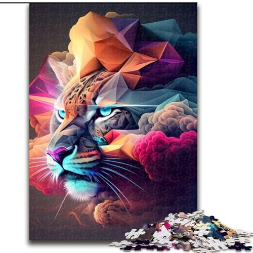Puzzle 1000 Teile für Erwachsene, Tiger im Rauch, Puzzle aus Pappe, Weihnachten, Halloween, Ostern, Neujahr, 1000 Teile(26x38cm) von MrChunlong