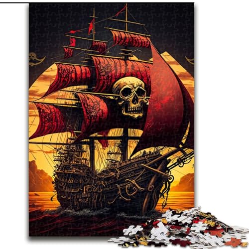 Puzzle 1000 Teile für Erwachsene, Totenkopf-Piratenschiff aus Holz, Kinder ab 14 Jahren, 50x75cm, lustiges Basteln für die ganze Familie, perfekt für Geburtstage, Feiertage Puzzle 1000 Teile für Erwachsene, Totenkopf-Piratenschiff aus Holz, Kinder ab 14 Jahren, 50x75cm, lustiges Basteln für die ganze Familie, perfekt für Geburtstage, Feiertage von MrChunlong