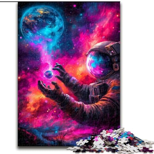 Puzzle 1000 Teile für Erwachsene, Weltraum-Astronaut, Lernspiele, Heimdekoration, ganze Familie (Größe 26x38cm) von MrChunlong
