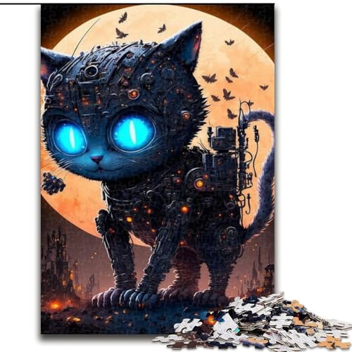 Puzzle 1000 Teile für Erwachsene, Weltraum-Katzen-Puzzle, aus Pappe, Geschenkidee zum Geburtstag, anspruchsvolles Denkspiel, 1000 Teile(26x38cm) von MrChunlong