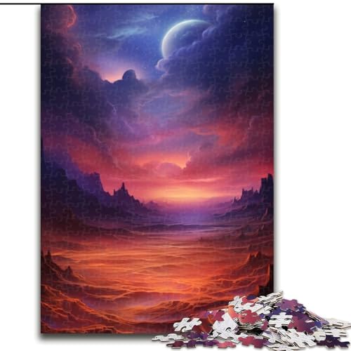 Puzzle 1000 Teile für Erwachsene, Wüstennacht, aus Holz, einzigartige DIY-Geschenkidee zur Heimdekoration, 50x75cm, Denkspiel für Teenager von MrChunlong