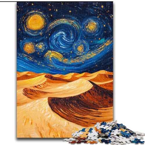 Puzzle 1000 Teile für Erwachsene, Wüstennachthimmel, Lernspielzeug für Kinder ab 14 Jahren, ganze Familie (Größe 50x75cm) von MrChunlong