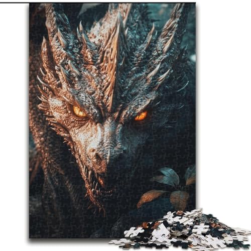 Puzzle 1000 Teile für Erwachsene, Wütender Drache, Lernspielzeug für Erwachsene, ganze Familie ab 14 Jahren (Größe 26x38cm) von MrChunlong