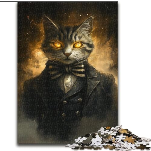 Puzzle 1000 Teile für Erwachsene, abstrakte Katze, Lernspiele, Heimdekoration ganze Familie (Größe 26x38cm) von MrChunlong