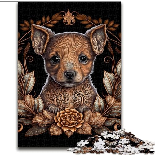Puzzle 1000 Teile für Erwachsene, buntes Chihuahua-Puzzle aus Metall aus Pappe, Geburtstagsgeschenkidee, anspruchsvolles Denkspiel, 1000 Teile(26x38cm) von MrChunlong