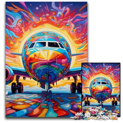 Puzzle 1000 Teile für Erwachsene, buntes Flugzeug-Puzzle aus Holz, Denksportspiel, interaktives Familienspiel, geeignet für Kinder ab 14 Jahren, 50x75cm/19,68x29,52 Zoll Puzzle 1000 Teile für Erwachsene, buntes Flugzeug-Puzzle aus Holz, Denksportspiel, interaktives Familienspiel, geeignet für Kinder ab 14 Jahren, 50x75cm/19,68x29,52 Zoll von MrChunlong