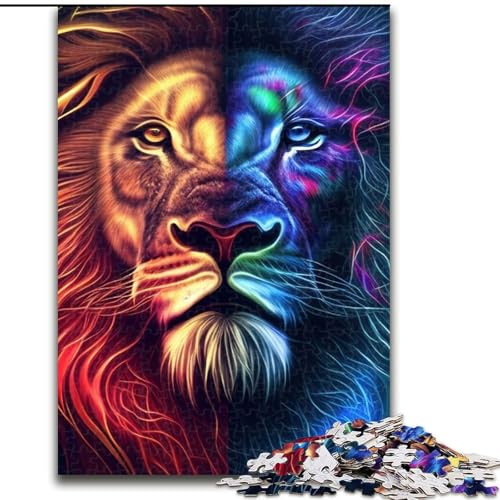 Puzzle 1000 Teile für Erwachsene, buntes Löwengesicht, Tier aus Holz, Kinder ab 14 Jahren, 50x75cm, Spaß für die ganze Familie, Basteln, perfekt für Geburtstage, Feiertage Puzzle 1000 Teile für Erwachsene, buntes Löwengesicht, Tier aus Holz, Kinder ab 14 Jahren, 50x75cm, Spaß für die ganze Familie, Basteln, perfekt für Geburtstage, Feiertage von MrChunlong