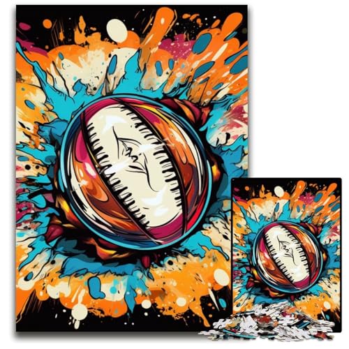 Puzzle 1000 Teile für Erwachsene, buntes Rugby-Puzzle aus Holz, Denksportspiel, interaktives Familienspiel, geeignet für Kinder ab 14 Jahren, 50x75cm/19,68x29,52 Zoll Puzzle 1000 Teile für Erwachsene, buntes Rugby-Puzzle aus Holz, Denksportspiel, interaktives Familienspiel, geeignet für Kinder ab 14 Jahren, 50x75cm/19,68x29,52 Zoll von MrChunlong