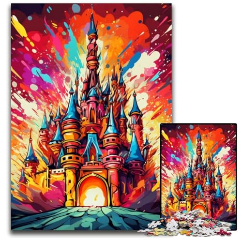 Puzzle 1000 Teile für Erwachsene, buntes Schloss-Puzzle aus Pappe, Denkspiel, interaktives Familienspiel, geeignet für Kinder ab 14 Jahren, 26x38cm/10,23x14,96 Zoll Puzzle 1000 Teile für Erwachsene, buntes Schloss-Puzzle aus Pappe, Denkspiel, interaktives Familienspiel, geeignet für Kinder ab 14 Jahren, 26x38cm/10,23x14,96 Zoll von MrChunlong