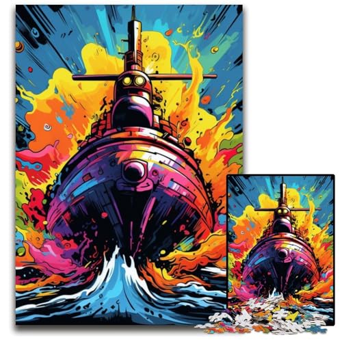 Puzzle 1000 Teile für Erwachsene, buntes U-Boot, Papp-Puzzle, Denkspiel für Teenager und Familieninteraktion, 26x38cm/10,23x14,96 Zoll Puzzle 1000 Teile für Erwachsene, buntes U-Boot, Papp-Puzzle, Denkspiel für Teenager und Familieninteraktion, 26x38cm/10,23x14,96 Zoll von MrChunlong