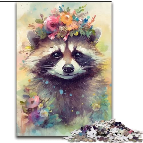 Puzzle 1000 Teile für Erwachsene, buntes Waschbärbaby, aus Holz, Kinder ab 14 Jahren, 50x75cm, Spaß für die ganze Familie, Basteln, perfekt für Geburtstage, Feiertage Puzzle 1000 Teile für Erwachsene, buntes Waschbärbaby, aus Holz, Kinder ab 14 Jahren, 50x75cm, Spaß für die ganze Familie, Basteln, perfekt für Geburtstage, Feiertage von MrChunlong
