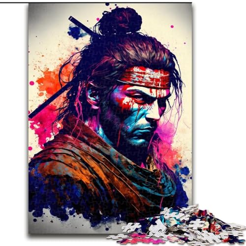 Puzzle 1000 Teile für Erwachsene, farbenfroher japanischer Ninja aus Holz, Kinder ab 14 Jahren, 50x75cm, Spaß für die ganze Familie, Basteln, perfekt für Geburtstage, Feiertage von MrChunlong