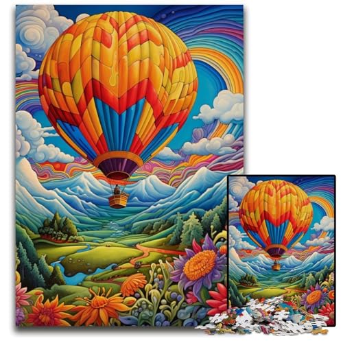 Puzzle 1000 Teile für Erwachsene, farbenfrohes Heißluftballon-Kunst-Puzzle aus Pappe, Denksportspiel, interaktives Familienspiel, geeignet für Kinder ab 14 Jahren, 26x38cm/10,23x14,96 Zoll Puzzle 1000 Teile für Erwachsene, farbenfrohes Heißluftballon-Kunst-Puzzle aus Pappe, Denksportspiel, interaktives Familienspiel, geeignet für Kinder ab 14 Jahren, 26x38cm/10,23x14,96 Zoll von MrChunlong