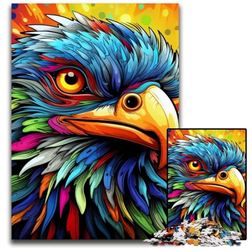 Puzzle 1000 Teile für Erwachsene, farbenfrohes Kunst-Vogel-Puzzle aus Holz, ideales DIY-Dekor und Denksport-Geschenk, 50x75cm/19,68x29,52 Zoll Puzzle 1000 Teile für Erwachsene, farbenfrohes Kunst-Vogel-Puzzle aus Holz, ideales DIY-Dekor und Denksport-Geschenk, 50x75cm/19,68x29,52 Zoll von MrChunlong