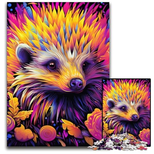 Puzzle 1000 Teile für Erwachsene, farbiges Igel-Puzzle aus Pappe, Denkspiel, interaktives Familienspiel, geeignet für Kinder ab 14 Jahren, 26x38cm/10,23x14,96 Zoll Puzzle 1000 Teile für Erwachsene, farbiges Igel-Puzzle aus Pappe, Denkspiel, interaktives Familienspiel, geeignet für Kinder ab 14 Jahren, 26x38cm/10,23x14,96 Zoll von MrChunlong