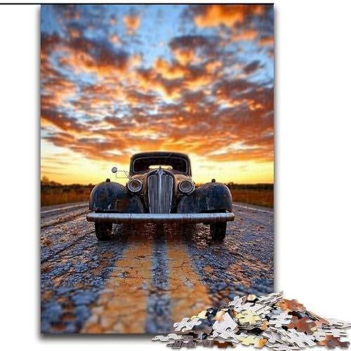 Puzzle 1000 Teile für Erwachsene, klassischer Sportwagen, Lernspielzeug für Erwachsene, ganze Familie ab 14 Jahren (Größe 50x75cm) von MrChunlong