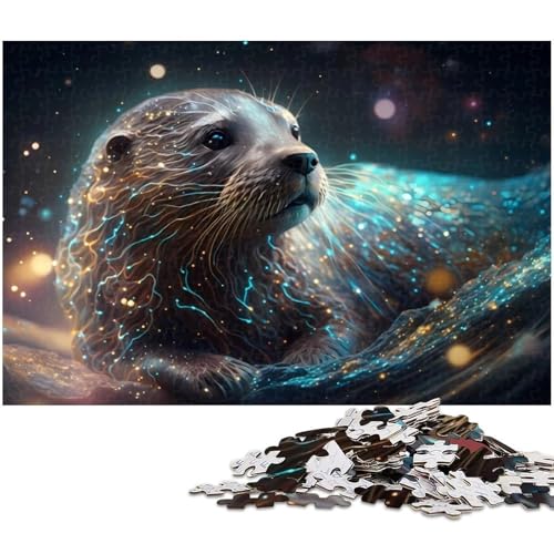 Puzzle 1000 Teile für Erwachsene, leuchtender Otter, Puzzle aus Pappe, Denkspiel, interaktives Familienspiel, geeignet für Kinder ab 14 Jahren, 26x38cm/10,23x14,96 Zoll Puzzle 1000 Teile für Erwachsene, leuchtender Otter, Puzzle aus Pappe, Denkspiel, interaktives Familienspiel, geeignet für Kinder ab 14 Jahren, 26x38cm/10,23x14,96 Zoll von MrChunlong