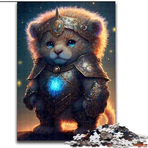 Puzzle 1000 Teile für Erwachsene, süßer Löwenkrieger aus Holz, Kinder ab 14 Jahren, 50x75cm, Spaß für die ganze Familie, Basteln, perfekt für Geburtstage, Feiertage von MrChunlong