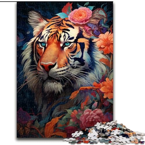 Puzzle 1000 Teile für Erwachsene, wunderschöner Tiger aus Holz, Kinder ab 14 Jahren, 50x75cm, Spaß für die ganze Familie, Basteln, perfekt für Geburtstage, Feiertage von MrChunlong