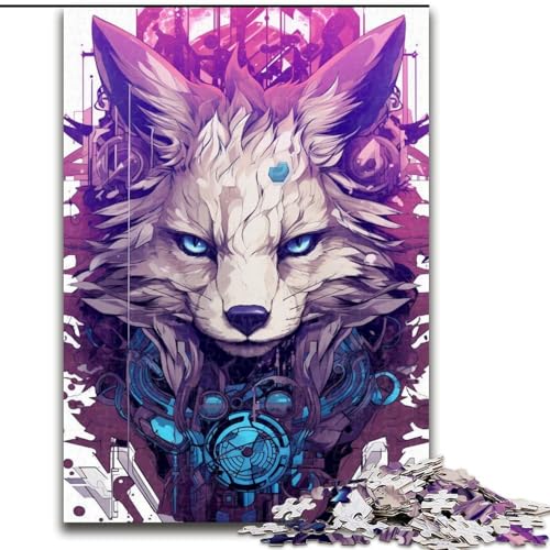 Puzzle 1000 Teile für Erwachsene,farbenfrohe Roboter-Fuchs-Kunst aus Holz, Kinder ab 14 Jahren,50x75cm,lustiges Basteln für die ganze Familie,perfekt für Geburtstage,Feiertage Puzzle 1000 Teile für Erwachsene,farbenfrohe Roboter-Fuchs-Kunst aus Holz, Kinder ab 14 Jahren,50x75cm,lustiges Basteln für die ganze Familie,perfekt für Geburtstage,Feiertage von MrChunlong