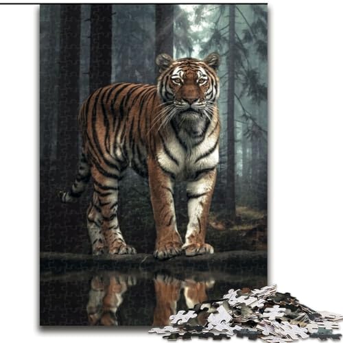 Puzzle 1000 Teile für Erwachsene Der Tiger im Wald, Holzpuzzle, lustige Aktivitäten zu Hause, Geburtstagsgeschenk, Reisegeschenke, 1000 Teile(50x75cm) von MrChunlong