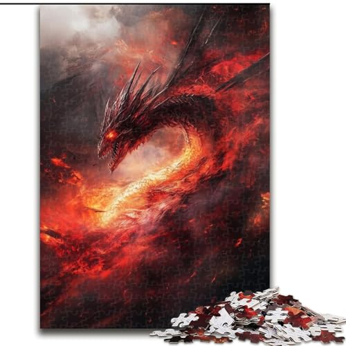 Puzzle 1000 Teile für Erwachsene Fantasy Dragon, Lernspiele, Heimdekoration ganze Familie (Größe 26x38cm) von MrChunlong
