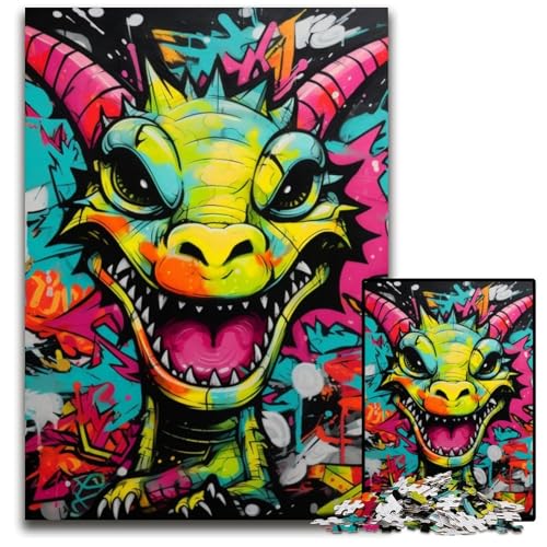 Puzzle 1000 Teile für Erwachsene Flying Dragon Art Graffiti Holzpuzzle Denkspiel, Interaktives Familienspiel, Geeignet für Kinder ab 14 Jahren, 50x75cm/19,68x29,52 Zoll Puzzle 1000 Teile für Erwachsene Flying Dragon Art Graffiti Holzpuzzle Denkspiel, Interaktives Familienspiel, Geeignet für Kinder ab 14 Jahren, 50x75cm/19,68x29,52 Zoll von MrChunlong
