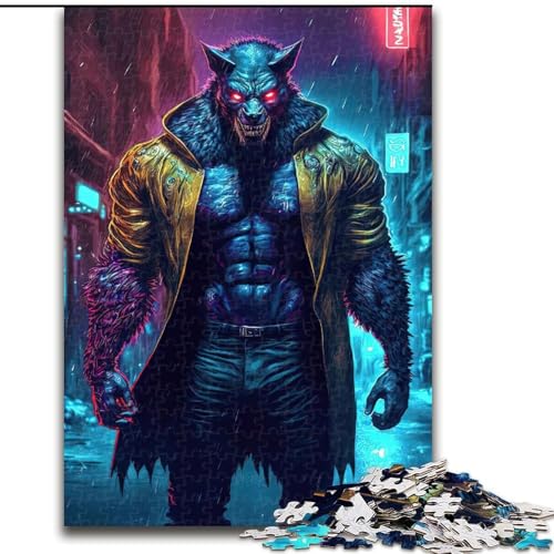 Puzzle 1000 Teile für Erwachsene Night Stalker Werwolf aus Holz, Kinder ab 14 Jahren, 50x75cm, Denkspiel für Teenager von MrChunlong