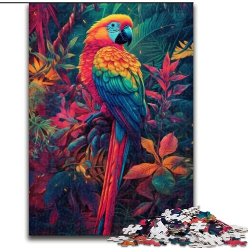 Puzzle 1000 Teile für Erwachsene Psychedelischer Dschungel aus Holz, Kinder ab 14 Jahren, 50x75cm, Denkspiel für Teenager von MrChunlong