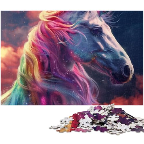 Puzzle 1000 Teile für Erwachsene Regenbogenpferd aus Pappe, Denkspiel für Jugendliche und Familieninteraktion, 26x38cm/10,23x14,96 Zoll Puzzle 1000 Teile für Erwachsene Regenbogenpferd aus Pappe, Denkspiel für Jugendliche und Familieninteraktion, 26x38cm/10,23x14,96 Zoll von MrChunlong