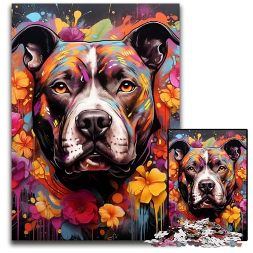 Puzzle 1000 Teile für Erwachsene Staffordshire Bull Terrier Puzzles für Erwachsene Spaß bei Heimaktivitäten, Geburtstagsgeschenk, Reisegeschenke 26x38cm/10,23x14,96 Zoll Puzzle 1000 Teile für Erwachsene Staffordshire Bull Terrier Puzzles für Erwachsene Spaß bei Heimaktivitäten, Geburtstagsgeschenk, Reisegeschenke 26x38cm/10,23x14,96 Zoll von MrChunlong