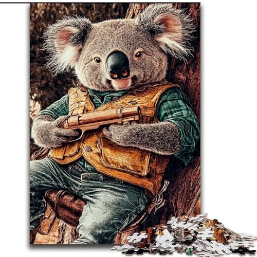 Puzzle 1000 Teile für Erwachsene und Jugendliche, Koalajäger, Stressabbau-Spielzeug, einzigartige Geburtstags- und Geschenkideen für Kinder ab 14 Jahren (Größe 50x75cm) von MrChunlong