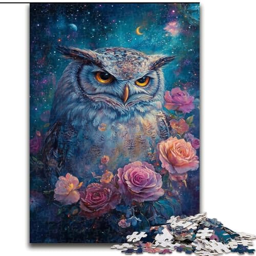 Puzzle 1000 Teile für Erwachsene und Jugendliche, Roseneule, Stressabbau-Spielzeug, einzigartige Geburtstags- und Geschenkideen für Kinder ab 14 Jahren (Größe 26x38cm) von MrChunlong