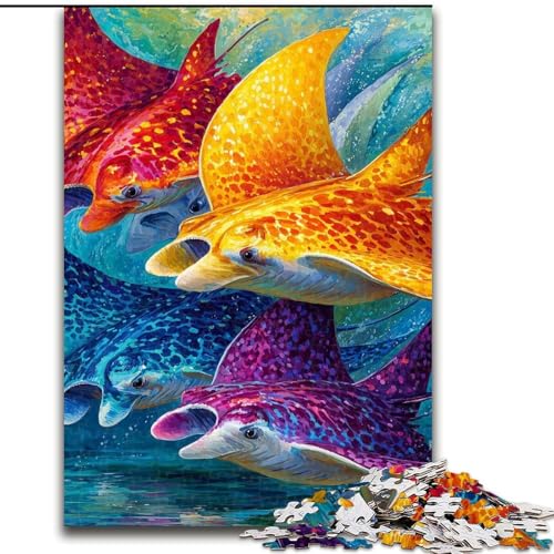 Puzzle 1000 Teile für Erwachsene und Jugendliche, bunter Strahl, Stressabbau-Spielzeug, einzigartige Geburtstags- und Geschenkideen für Kinder ab 14 Jahren (Größe 26x38cm) von MrChunlong