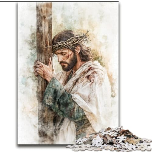 Puzzle 1000 Teile für Teenager, Jesus, Spielspielzeug, jedes Teil ist einzigartig – anspruchsvolles Familienspiel für 14-Jährige (Größe 50x75cm) von MrChunlong
