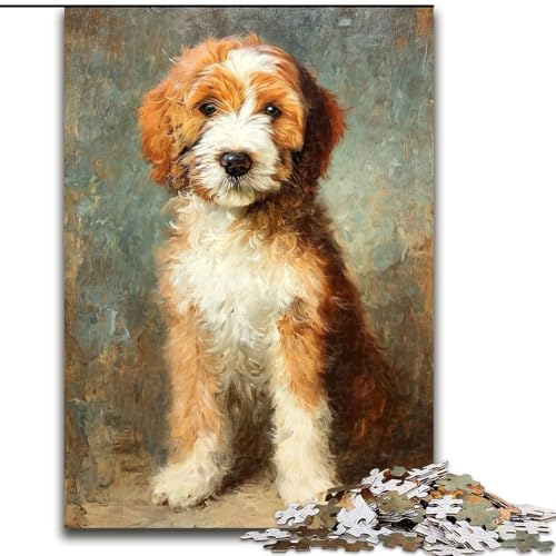 Puzzle 1000 Teile für Teenager, modischer Hund, dekomprimierendes intellektuelles Lernspielzeug, ganze Familie (Größe 26x38cm) von MrChunlong
