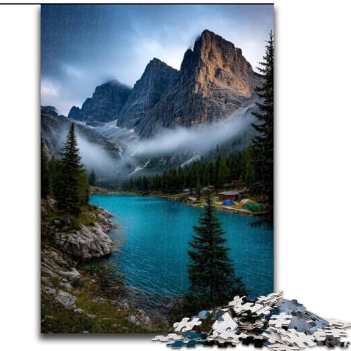 Puzzle 1000 Teile für Teenager, wunderschöne Berge und Seen, Stressabbau mit vollständig ineinandergreifenden, zufällig geformten Teilen für Kinder ab 14 Jahren (Größe 26x38cm) von MrChunlong