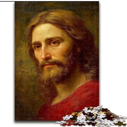 Puzzle 1000 Teile für Teenager Jesus, Stressabbau mit vollständig ineinandergreifenden, zufällig geformten Teilen für Kinder ab 14 Jahren (Größe 26x38cm) von MrChunlong
