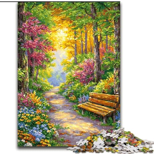 Puzzle für Erwachsene, 1000 Blumengärten, Denksportaufgabe zur Wanddekoration, einzigartige Geburtstags 14-Jährige (Größe 26x38cm) von MrChunlong