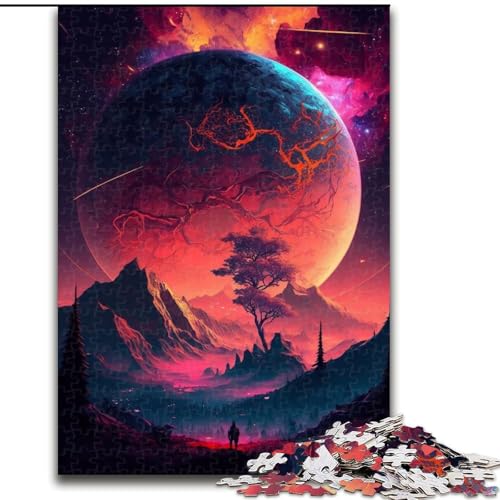 Puzzle für Erwachsene, 1000 Bunte Planetenberge aus Holz, für Teenager ab 14 Jahren, Heimdekoration, 50x75cm, DIY-Kunstdekor von MrChunlong