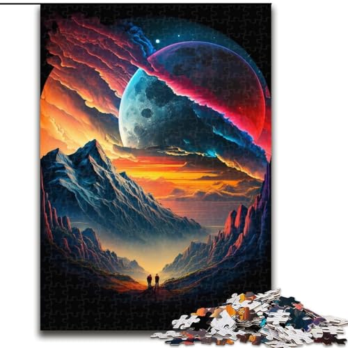 Puzzle für Erwachsene, 1000 Bunte Planetenberge aus Holz, für Teenager ab 14 Jahren, Heimdekoration, 50x75cm, DIY-Kunstdekor von MrChunlong