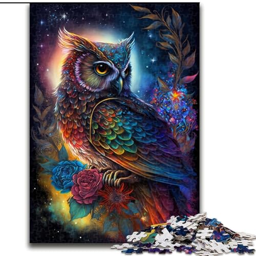 Puzzle für Erwachsene, 1000 Farben, Eule aus Holz, für Teenager ab 14 Jahren, Heimdekoration, 50x75cm, DIY-Kunstdekor von MrChunlong