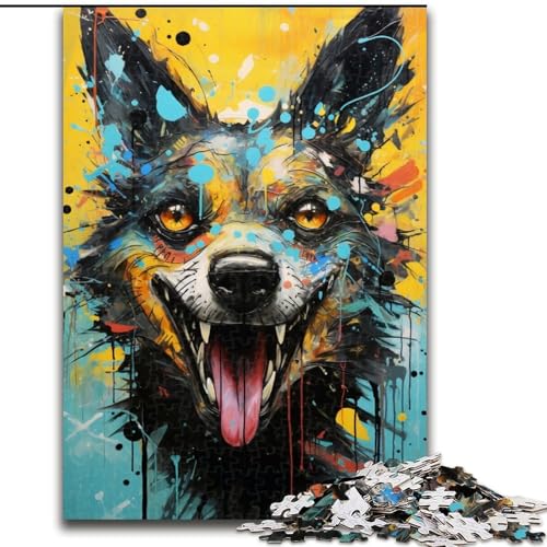 Puzzle für Erwachsene, 1000 Farben, Wildhund, aus Holz, für Teenager ab 14 Jahren, Heimdekoration, 50x75cm, DIY-Kunstdekor von MrChunlong