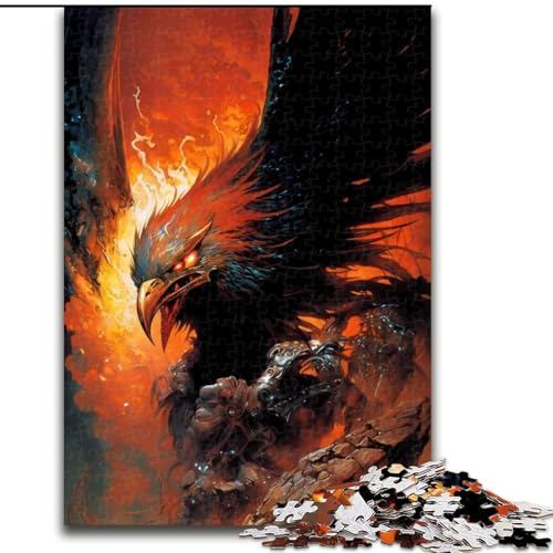 Puzzle für Erwachsene, 1000 Phoenix Dreamlike, aus Holz, Spielzeug, Geschenk, pädagogisches, intellektuelles, entspannendes Familienspiel, 50x75cm, für interaktives Familienspiel von MrChunlong