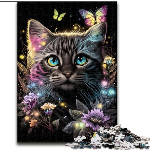 Puzzle für Erwachsene, 1000 Schmetterlingskatzen, aus Holz, für Jugendliche ab 14 Jahren, Heimdekoration, 50x75cm, DIY-Kunstdekor von MrChunlong