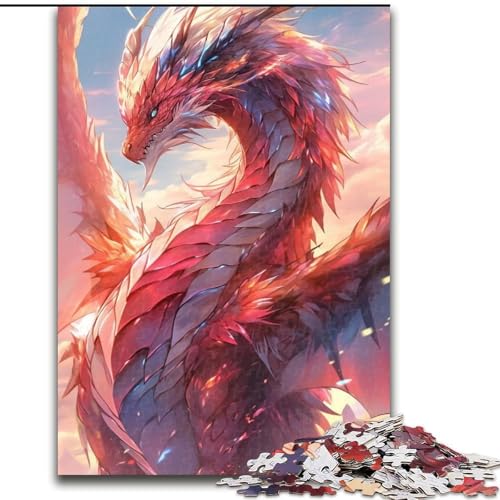 Puzzle für Erwachsene, 1000 Teile, Anime-Art-Drachen-Puzzle aus Holz, perfekt für Halloween, Weihnachten, Geburtstagsgeschenk, 1000 Teile(50x75cm) von MrChunlong